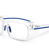 Armourx 5003 clear and blue plastic safety glasses with side shields