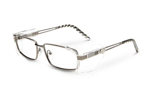 Armourx 7005P grey metal safety glasses with side shields