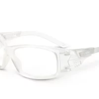 On Guard 255S clear plastic safety glasses with side shields